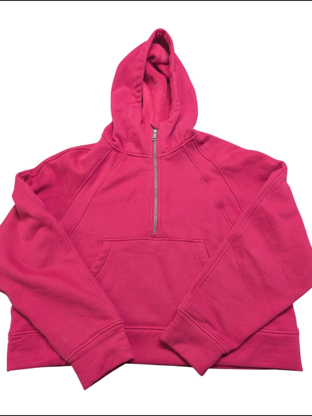 Dupe Lululemon Hot Pink Half Zip Hoodie Pullover - Large